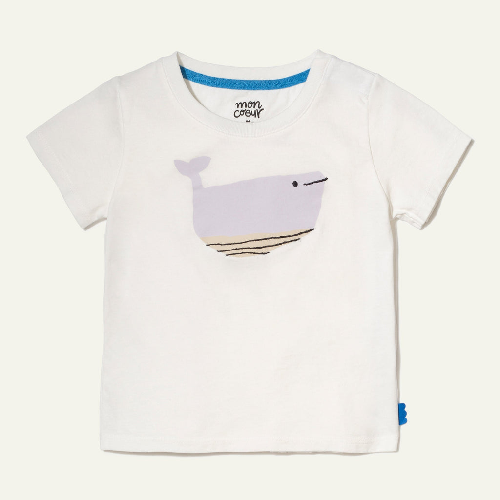 Mon Coeur Recycled Cotton Whale Baby T-Shirt | Playroom Avenue