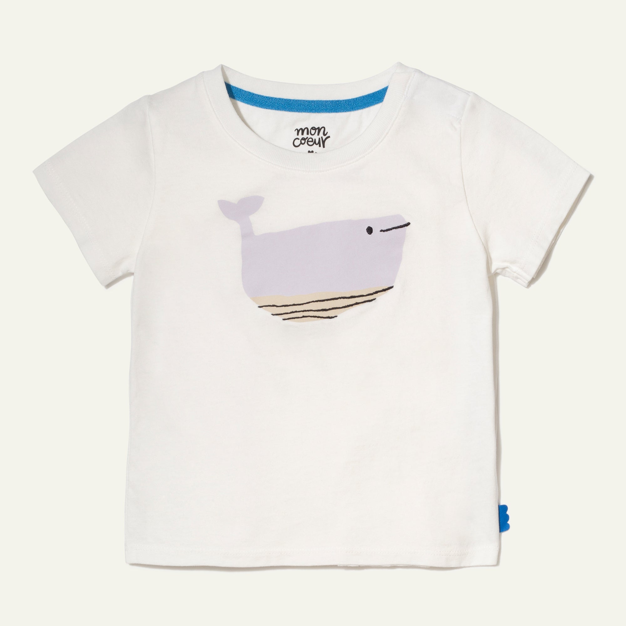 Mon Coeur Recycled Cotton Whale Baby T-Shirt | Playroom Avenue
