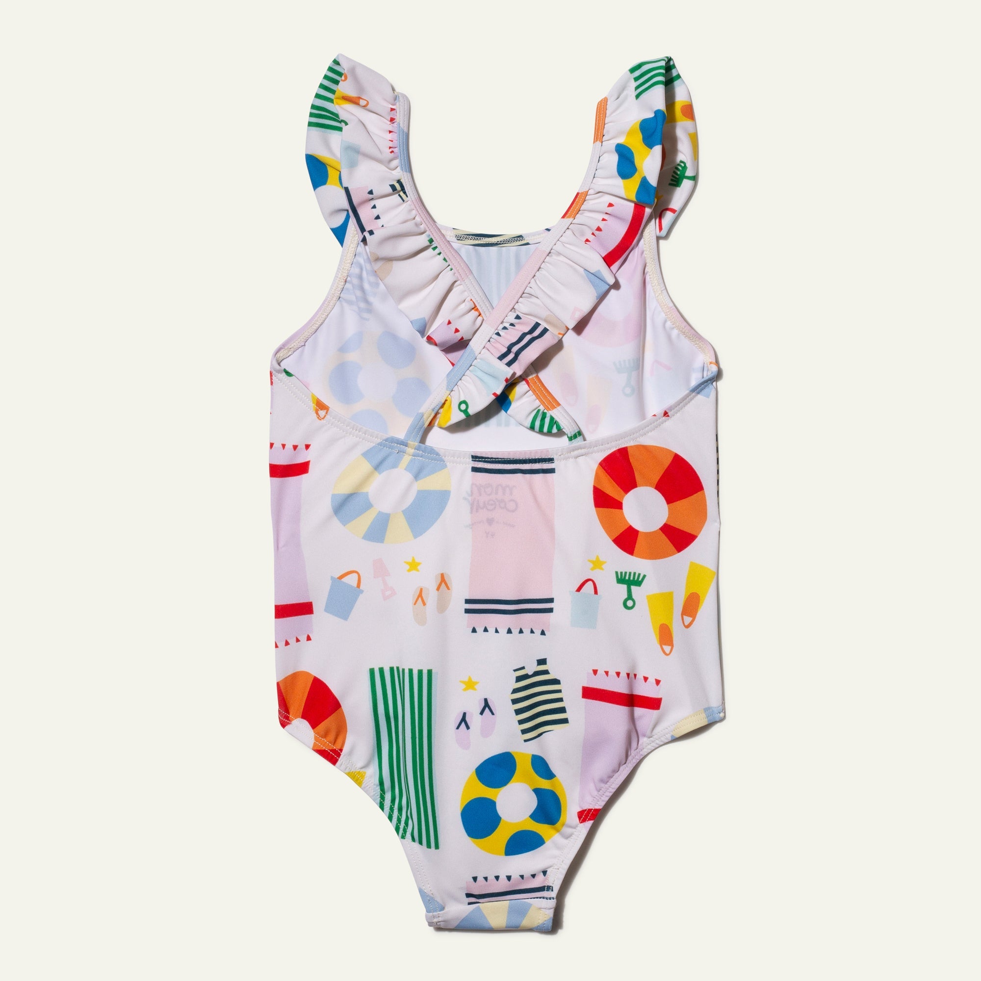 Mon Coeur UPF 50+ Recycled Polyester Beach Kid Ruffle Swimsuit