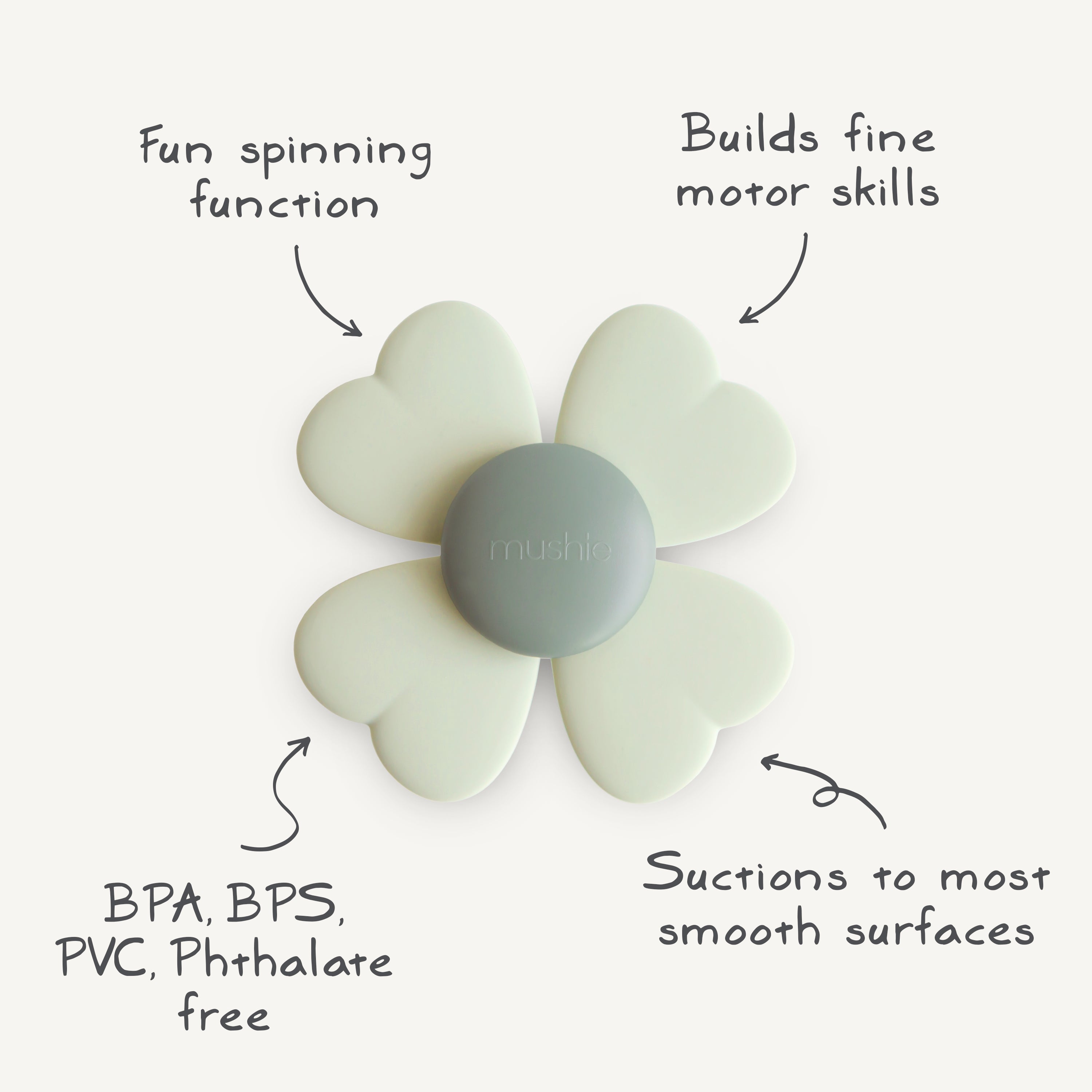 Mushie Suction Spinner Toy | Playroom Avenue