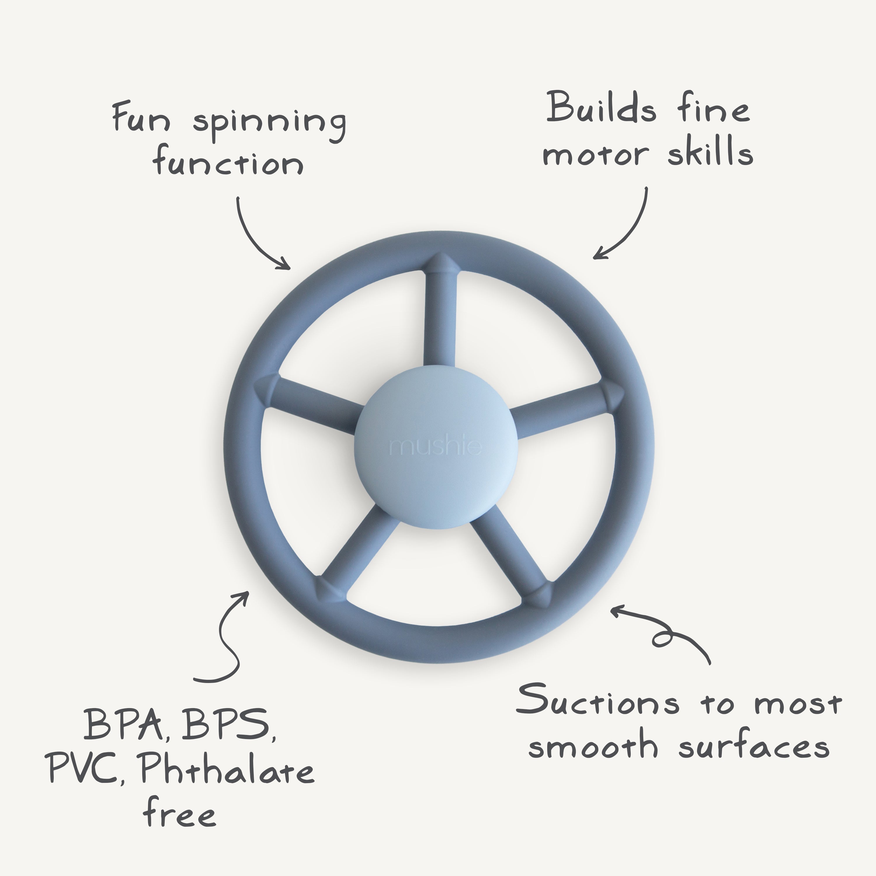 Mushie Suction Spinner Toy | Playroom Avenue