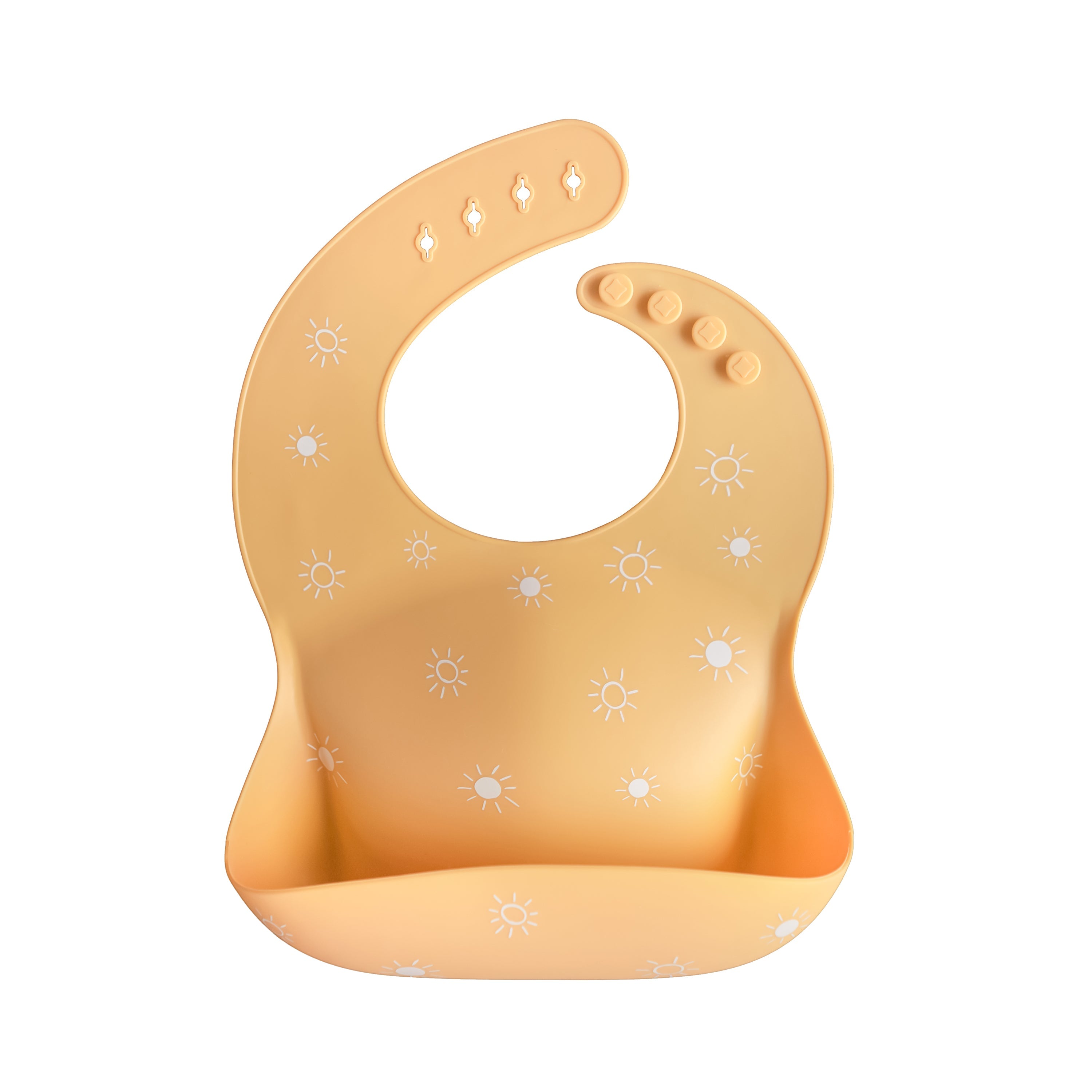 Mushie Silicone Baby Bib Sun Orange | Playroom Avenue