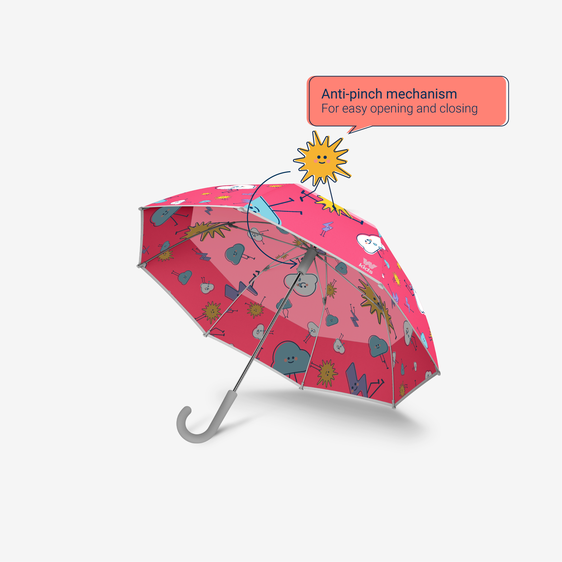 Weatherman Kids Umbrella – Sunrise Pink