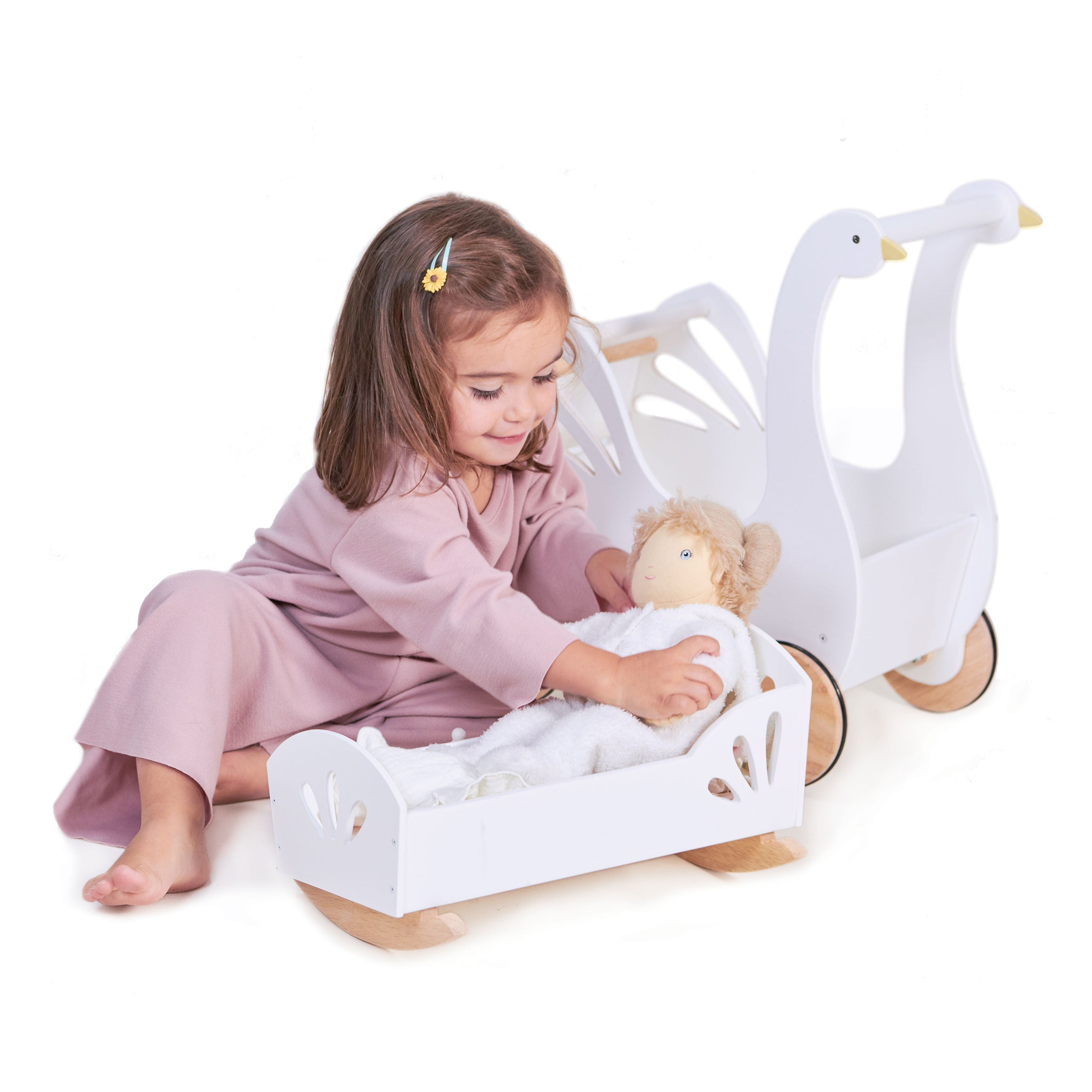 Tender Leaf Sweet Swan Dolly Bed | Playroom Avenue