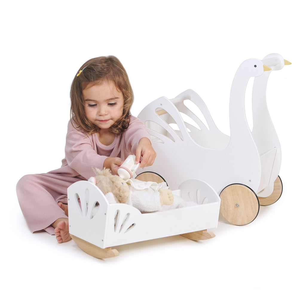 Tender Leaf Sweet Swan Dolly Bed | Playroom Avenue