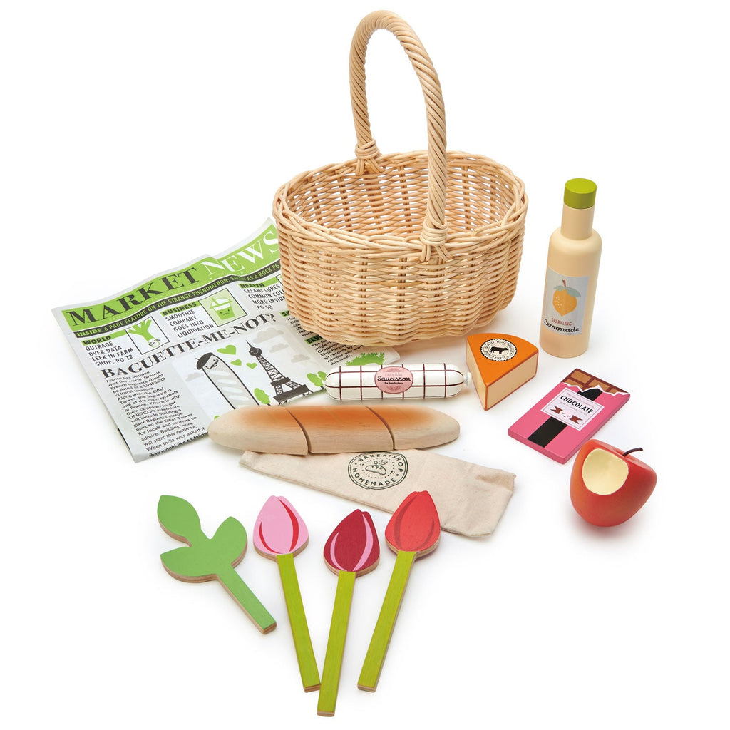 Tender Leaf Wicker Shopping Basket | Playroom Avenue