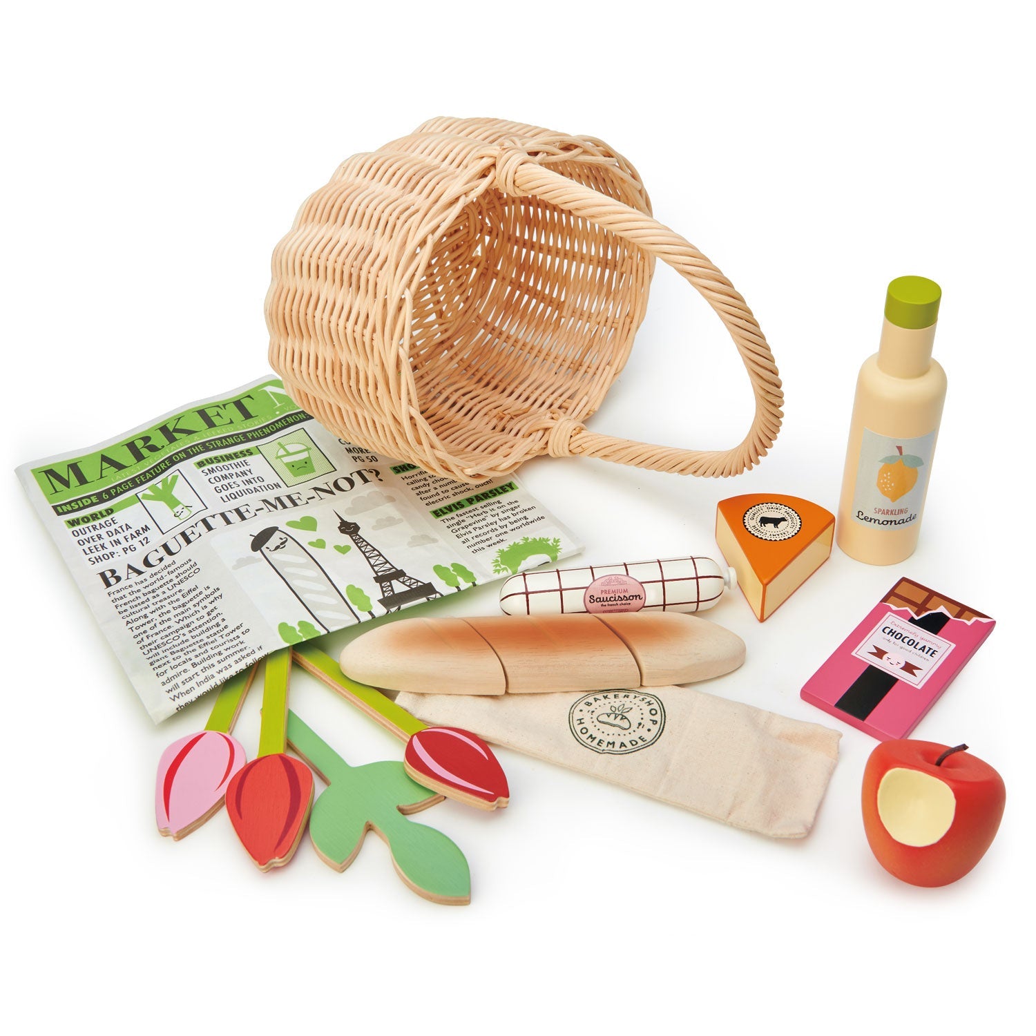 Tender Leaf Wicker Shopping Basket | Playroom Avenue