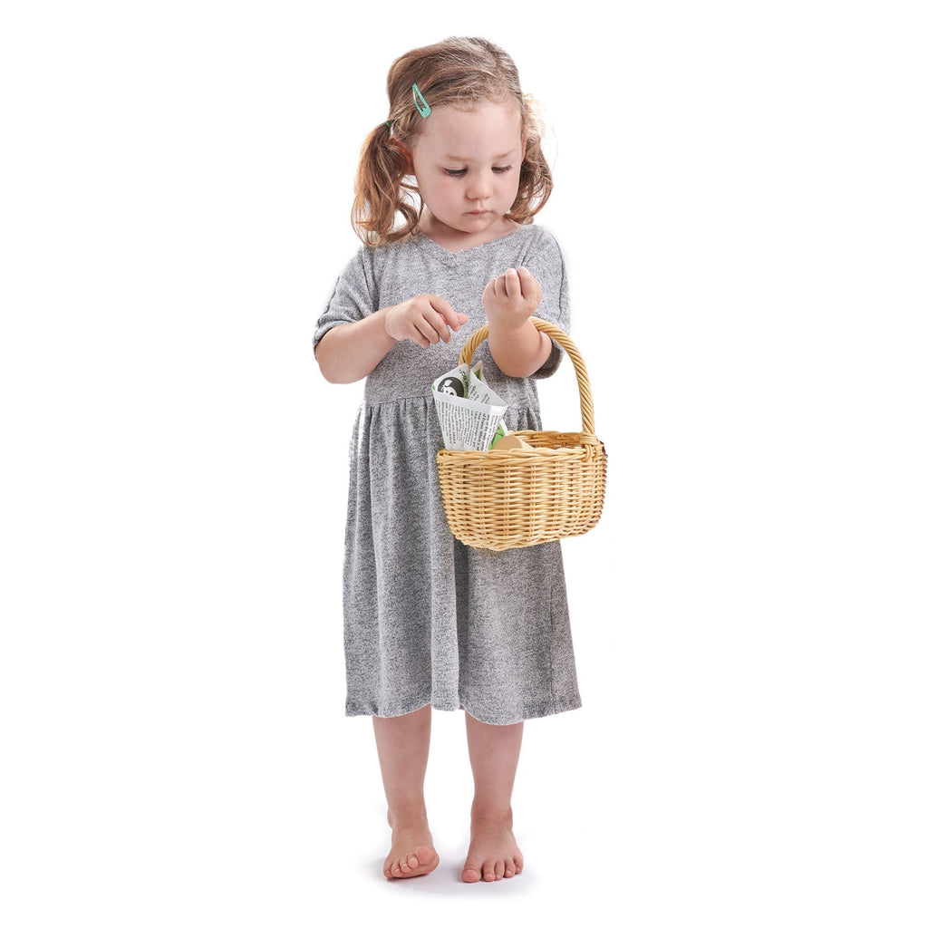 Tender Leaf Wicker Shopping Basket | Playroom Avenue