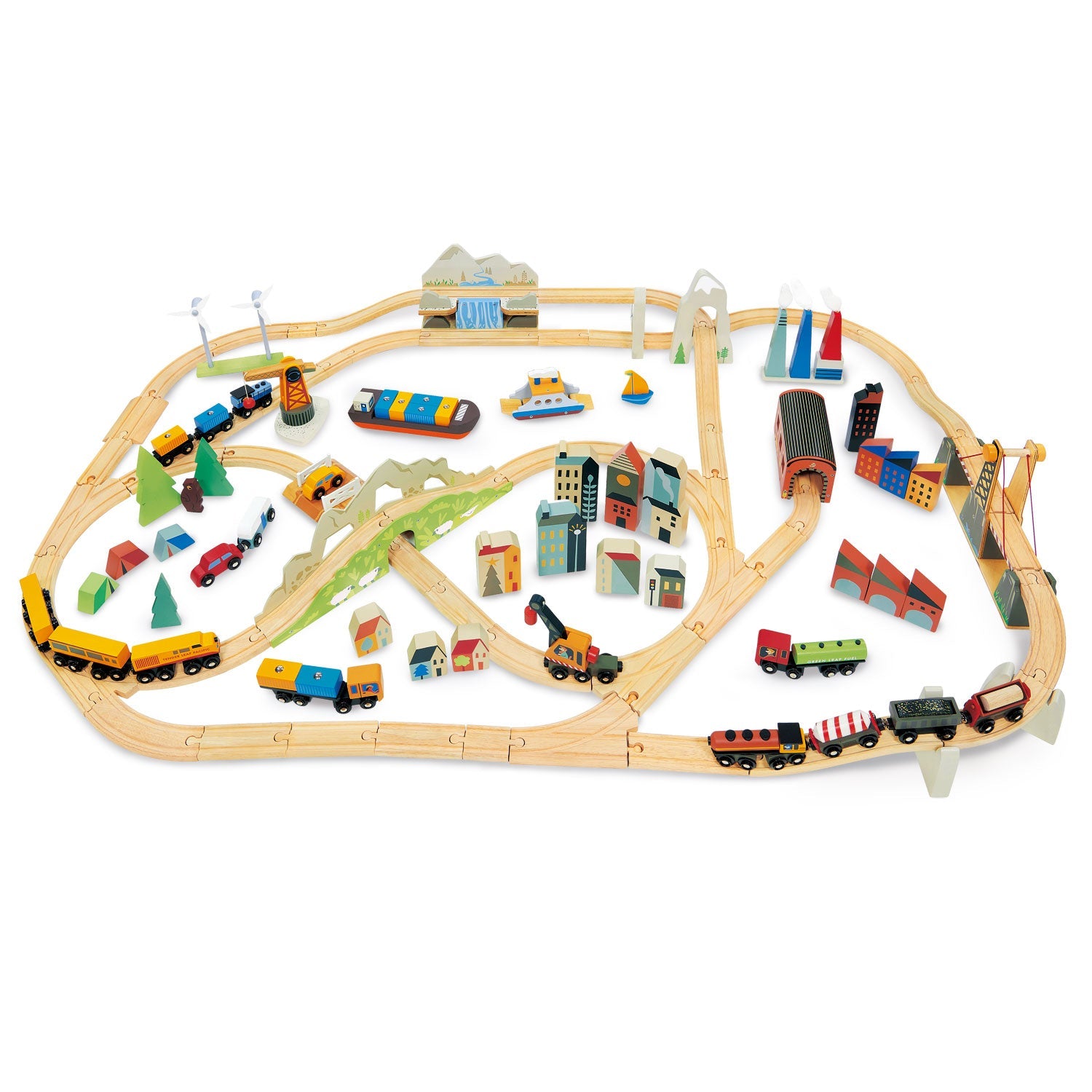 Tender Leaf Mountain View Train set | Playroom Avenue