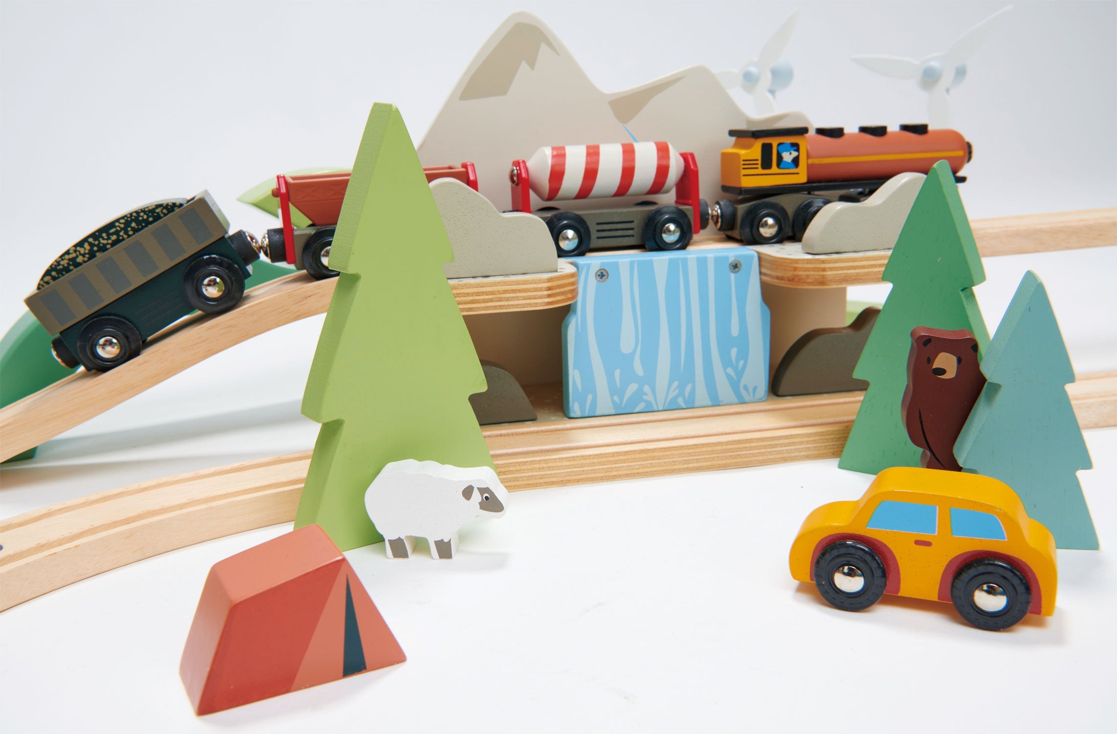 Tender Leaf Mountain View Train set | Playroom Avenue