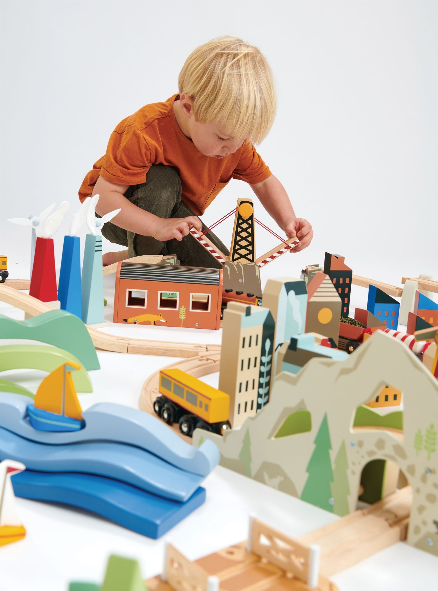 Tender Leaf Mountain View Train set | Playroom Avenue