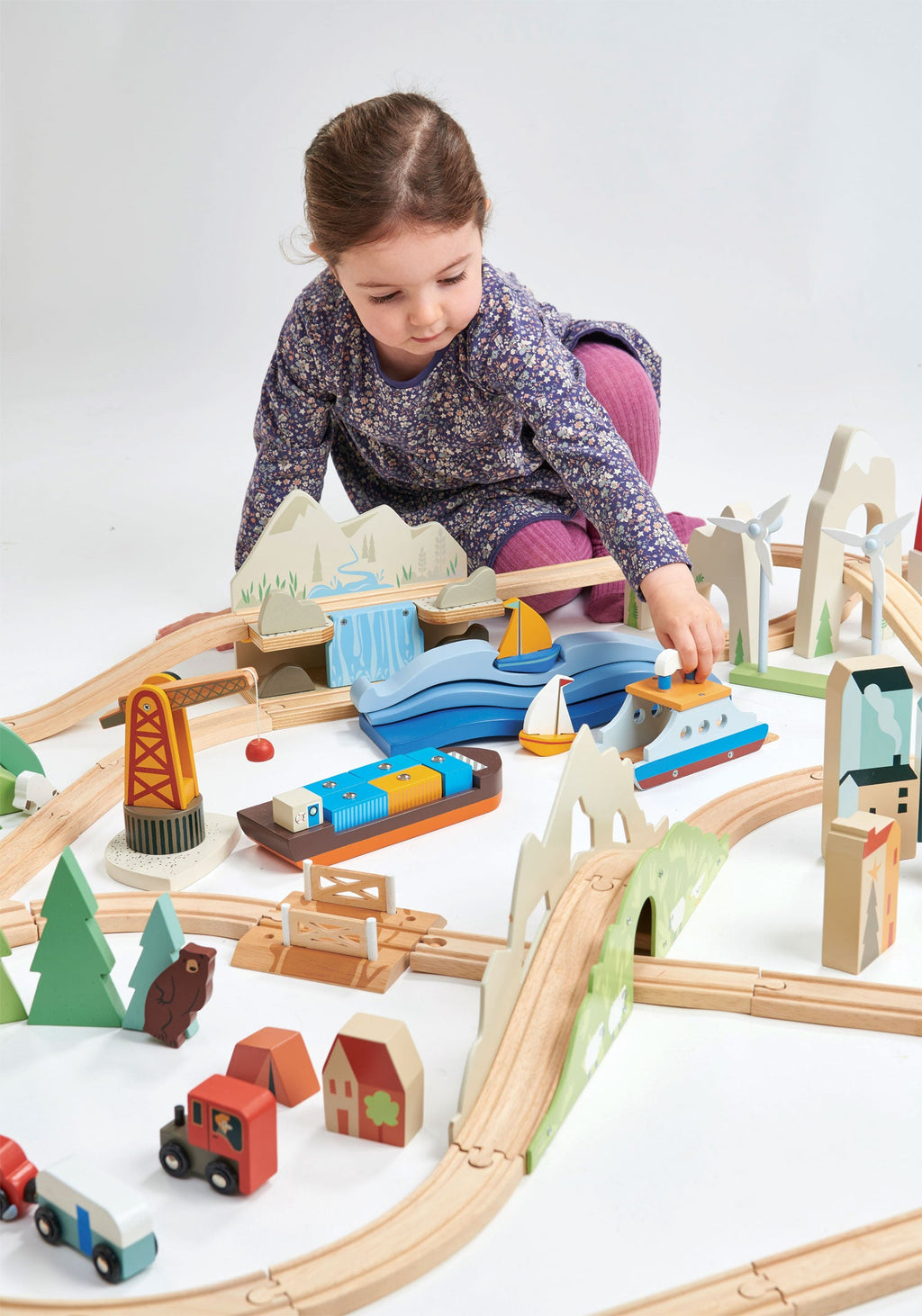 Tender Leaf Mountain View Train set | Playroom Avenue