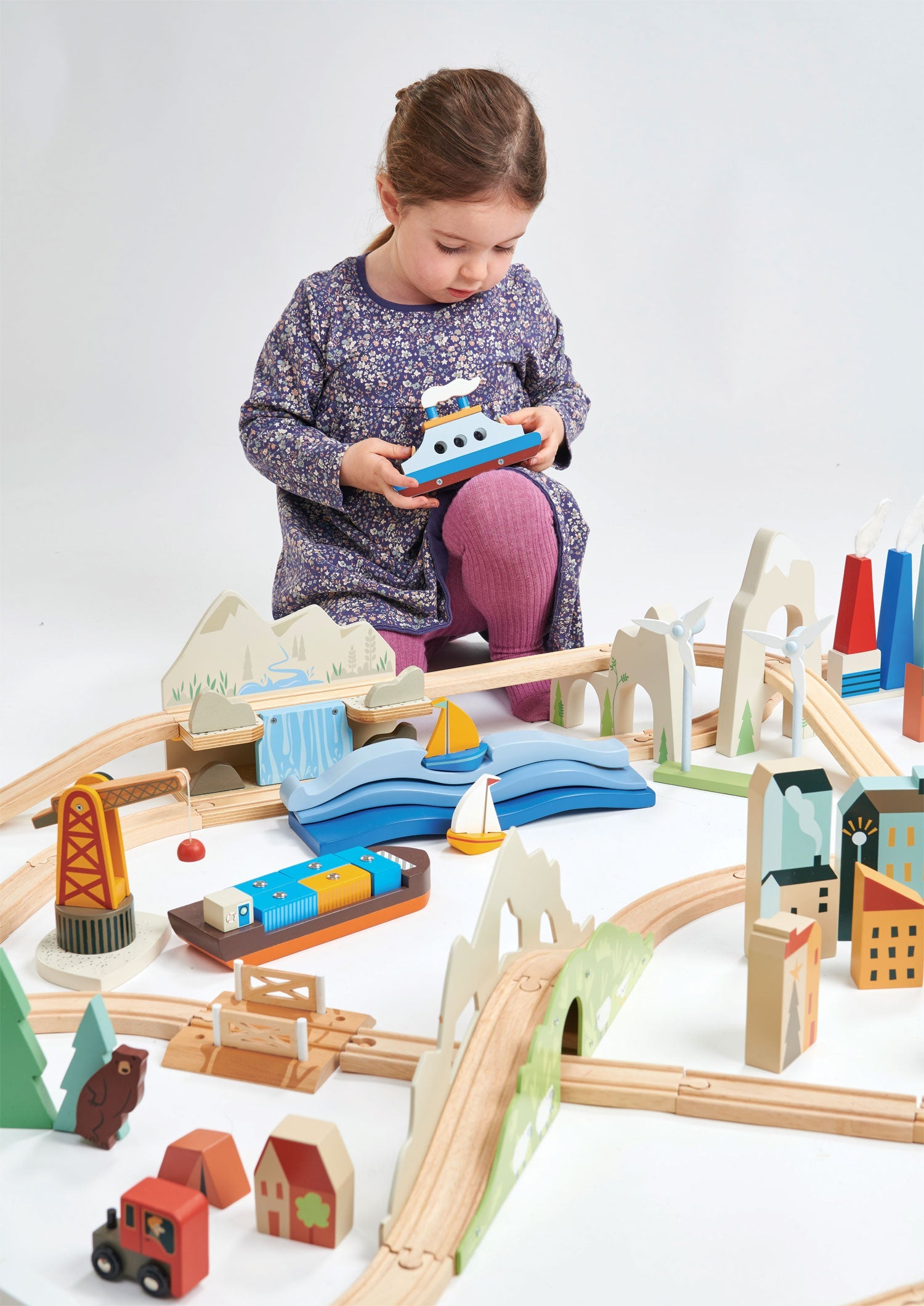 Tender Leaf Mountain View Train set | Playroom Avenue