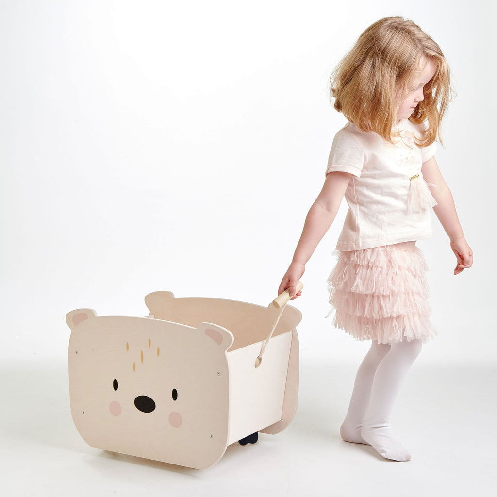 Tender Leaf Pull Along Bear Cart | Playroom Avenue