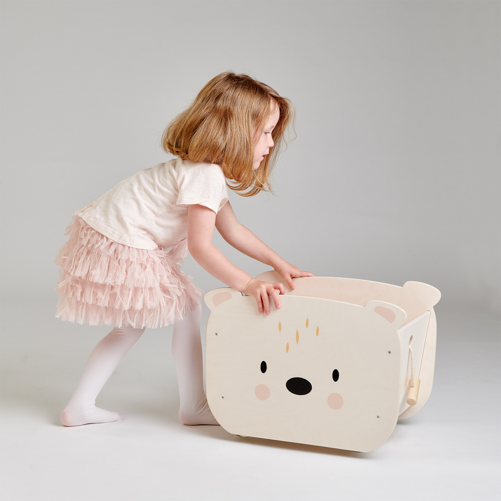 Tender Leaf Pull Along Bear Cart | Playroom Avenue
