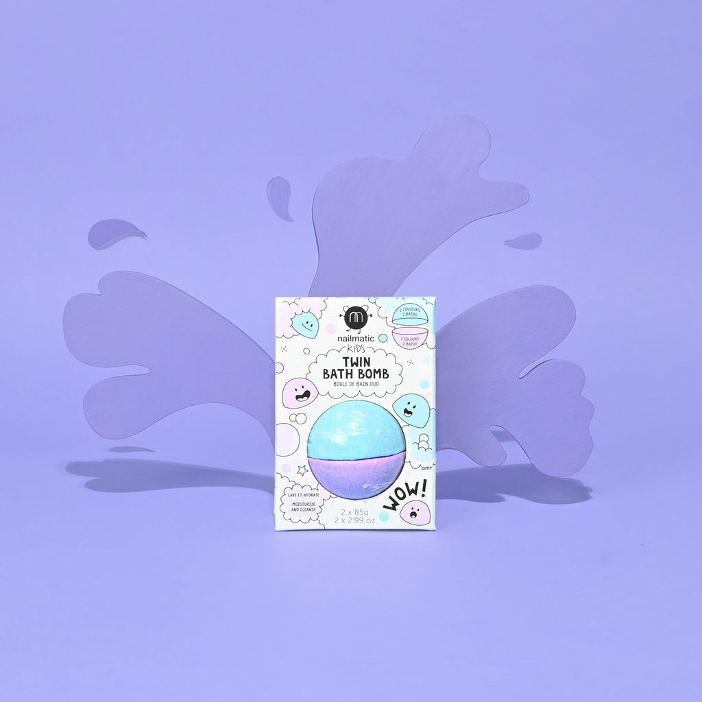 Nailmatic Bath Bomb for Kids DUOS Blue and Violet | Playroom Avenue