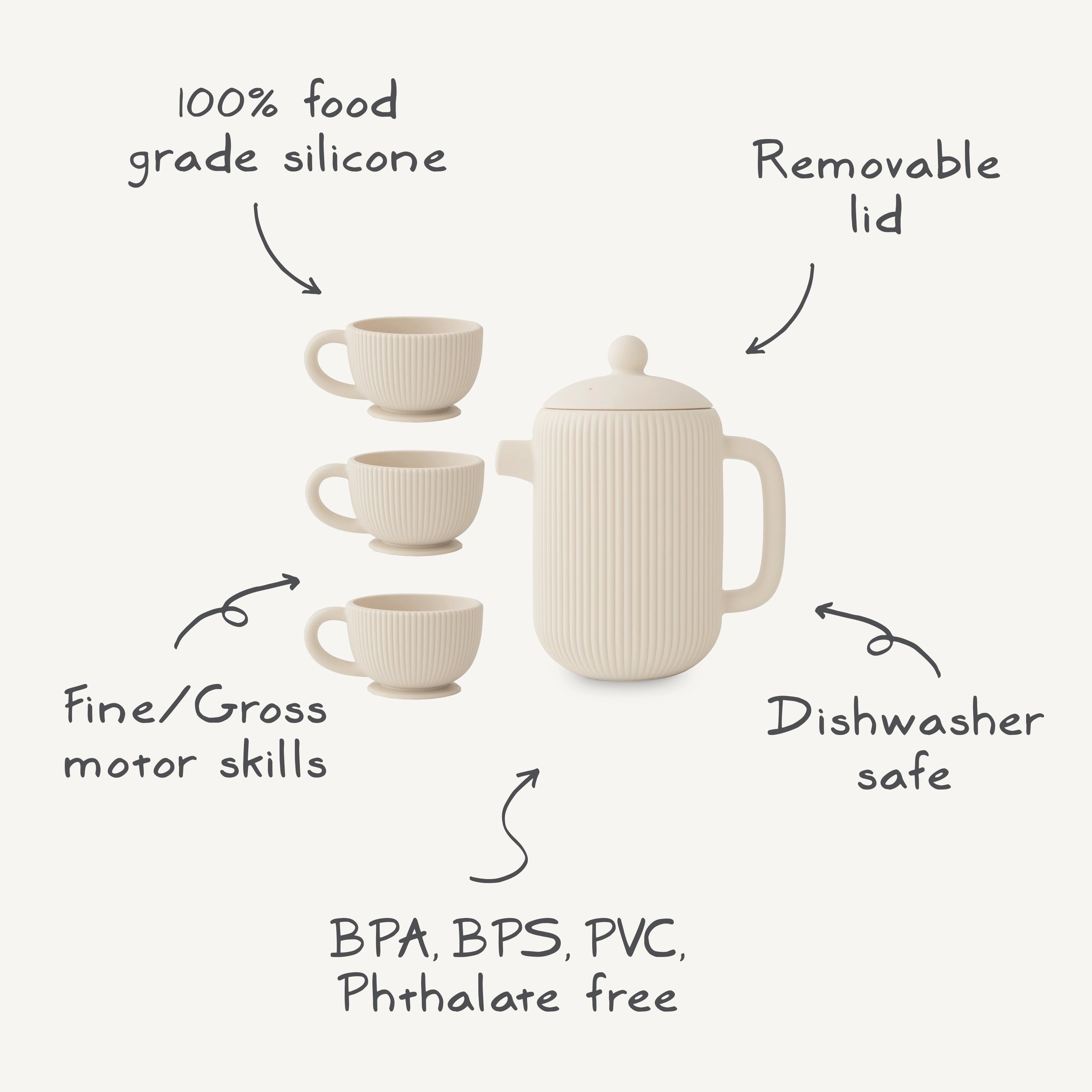 Mushie Silicone Tea Play Set | Playroom Avenue