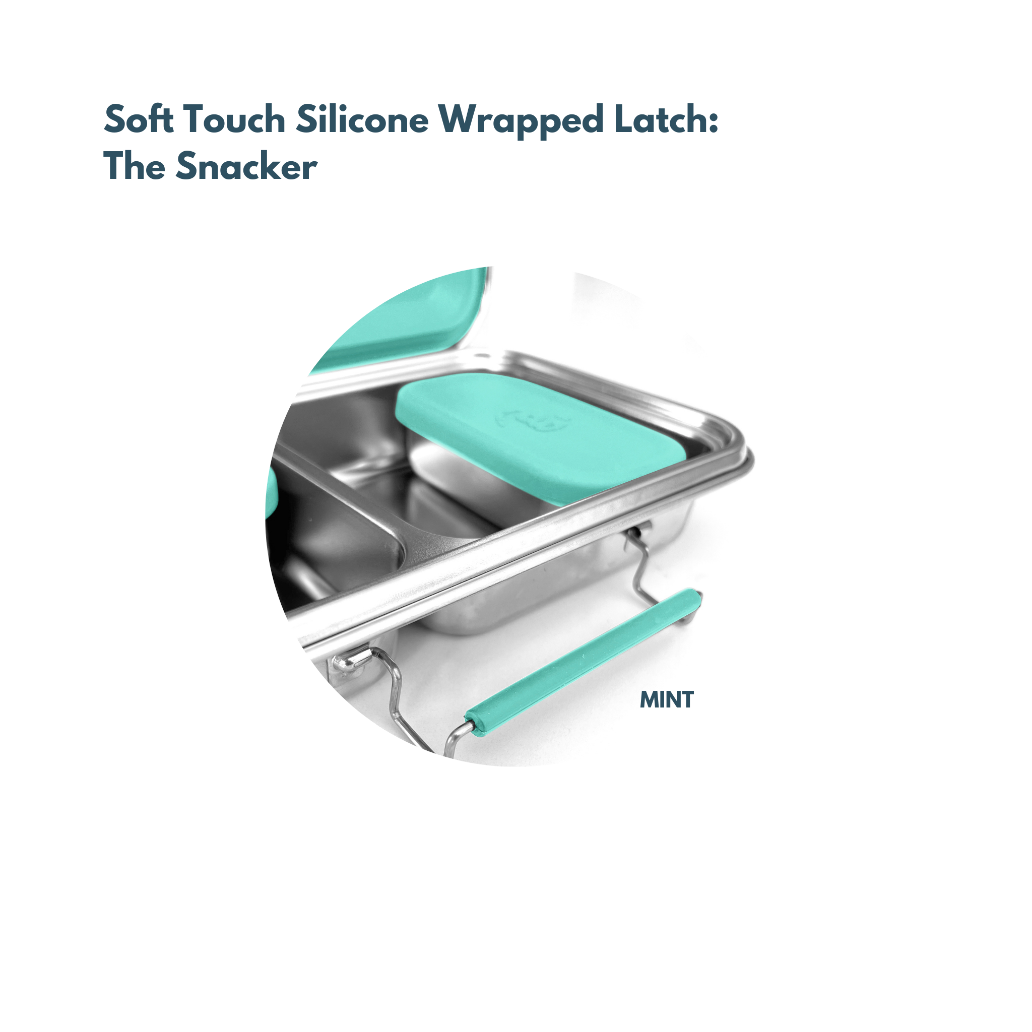 The Good Kiind Soft Touch Silicone Wrapped Latch: The Snacker™ | Playroom Avenue