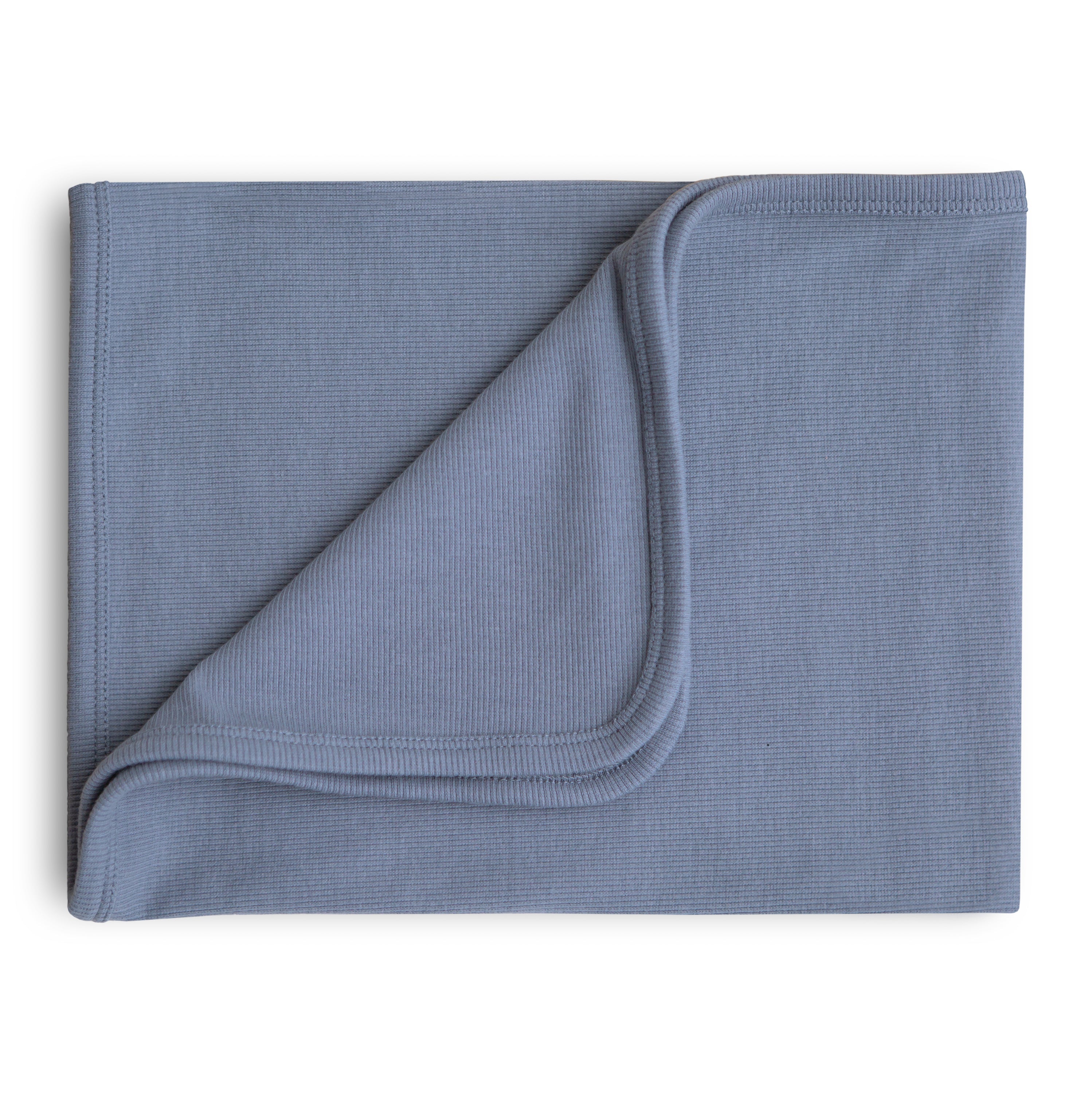 Mushie Ribbed Baby Blanket Tradewinds | Playroom Avenue