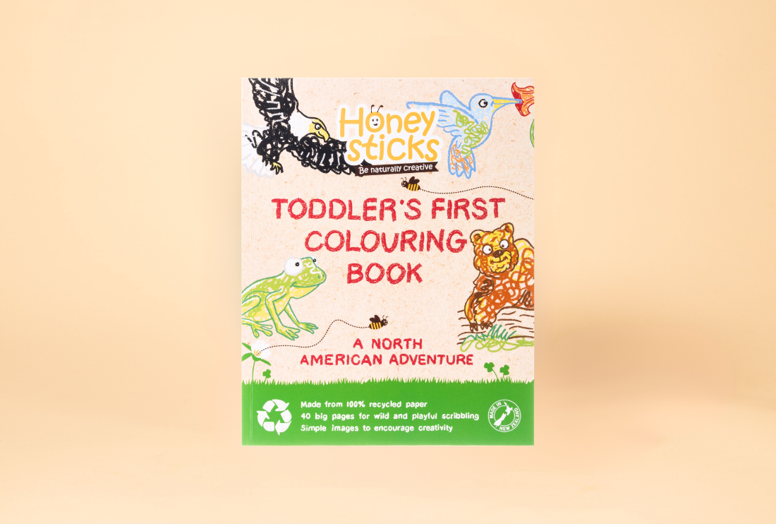 Toddlers First Coloring Book - A North American Adventure | Playroom Avenue