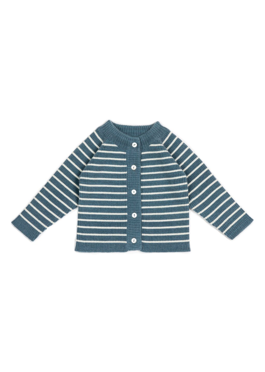 La Petit Lapin Cashmere Cardigan | Navy/Creme | Playroom Avenue