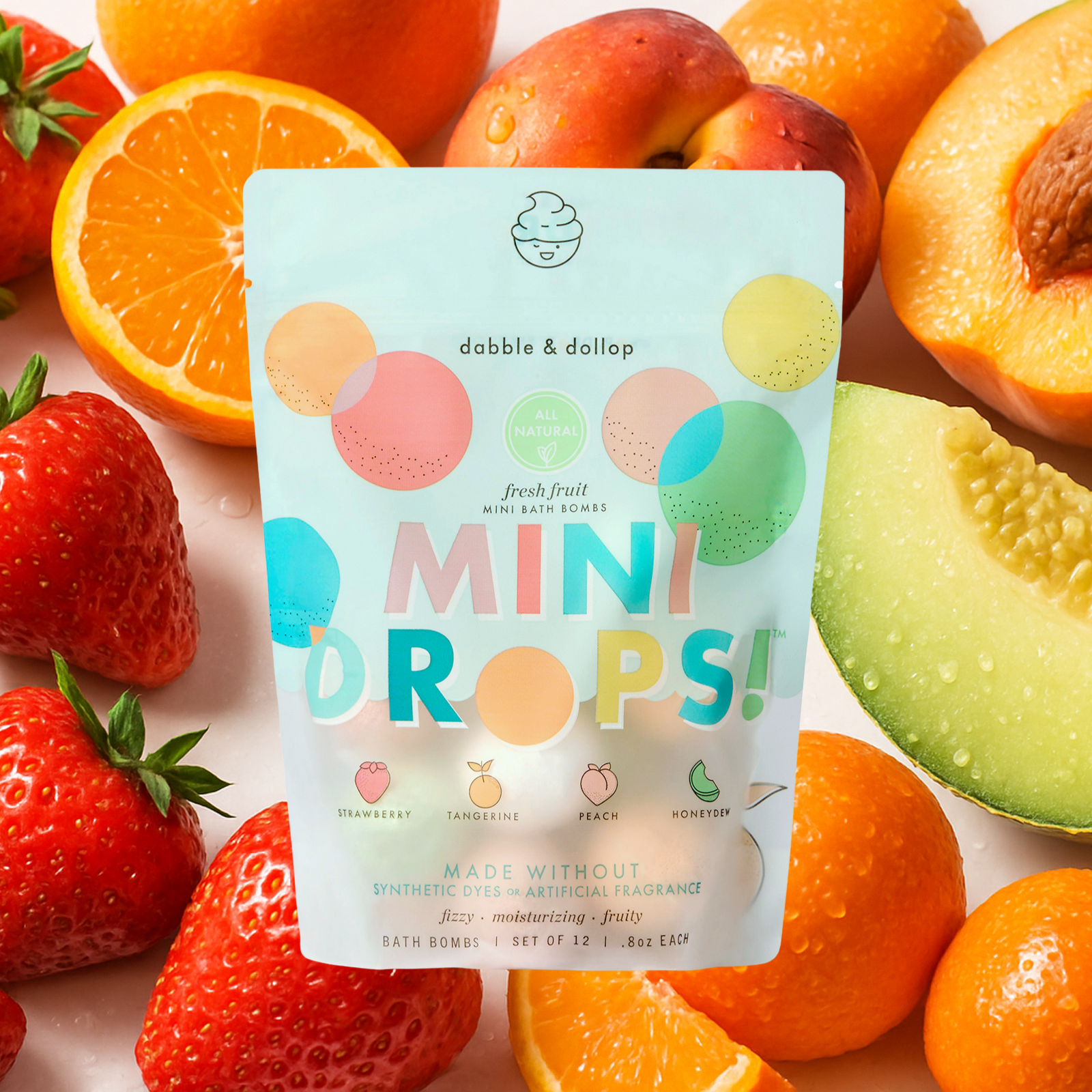 Dabble & Dollop Fresh Fruit Mini Bath Bombs | Playroom Avenue