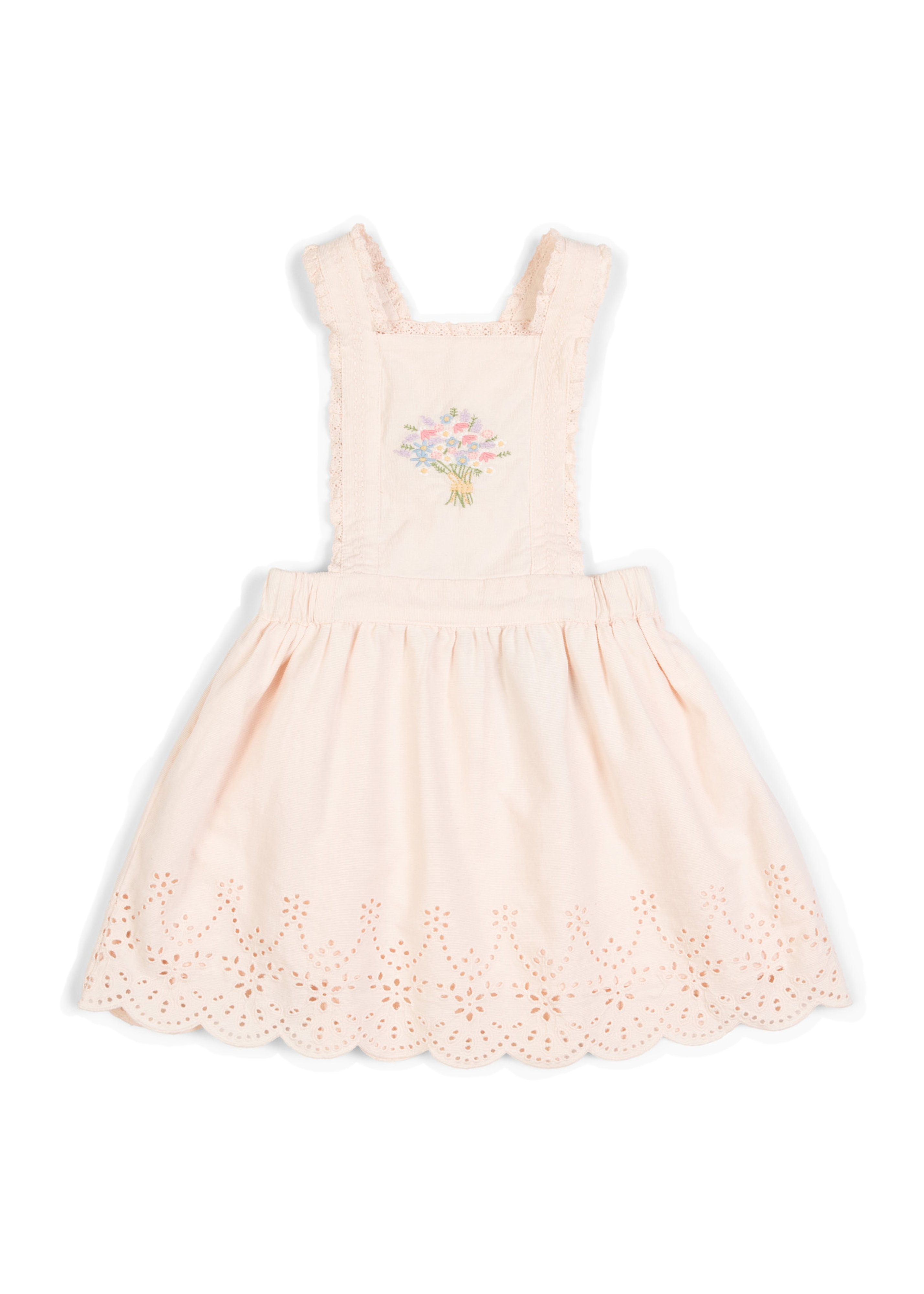 La Petit Lapin Elea | Corduroy Cotton Anglaise Dress | Primrose | Playroom Avenue