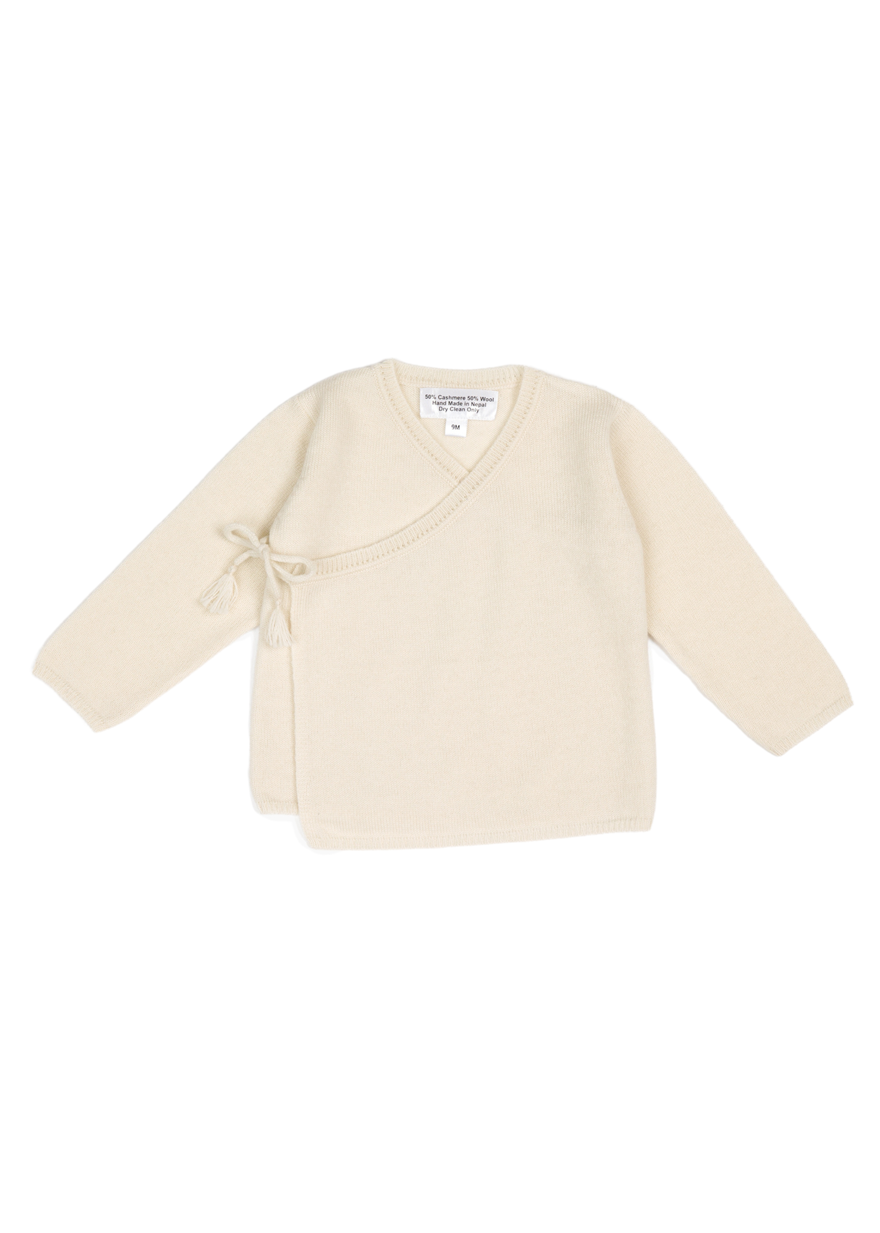 La Petit Lapin Cashmere Wrap Cardigan | Pure Beige | Playroom Avenue