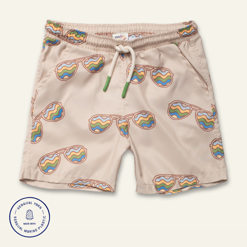 Mon Coeur Groovy Glasses Swim Trunk | Playroom Avenue