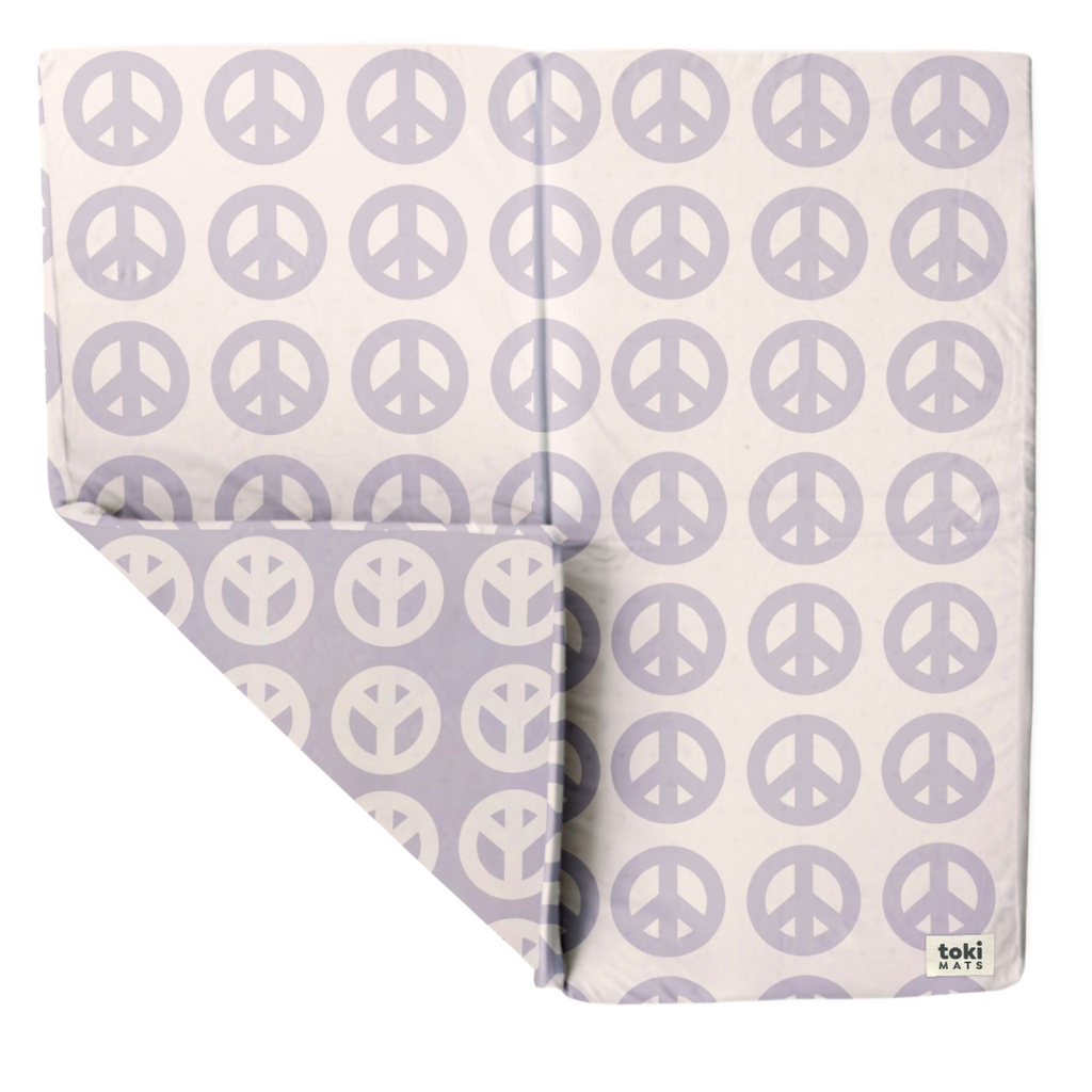 Toki Kids Peace Sign Organic Cotton Mat Standard | Playroom Avenue