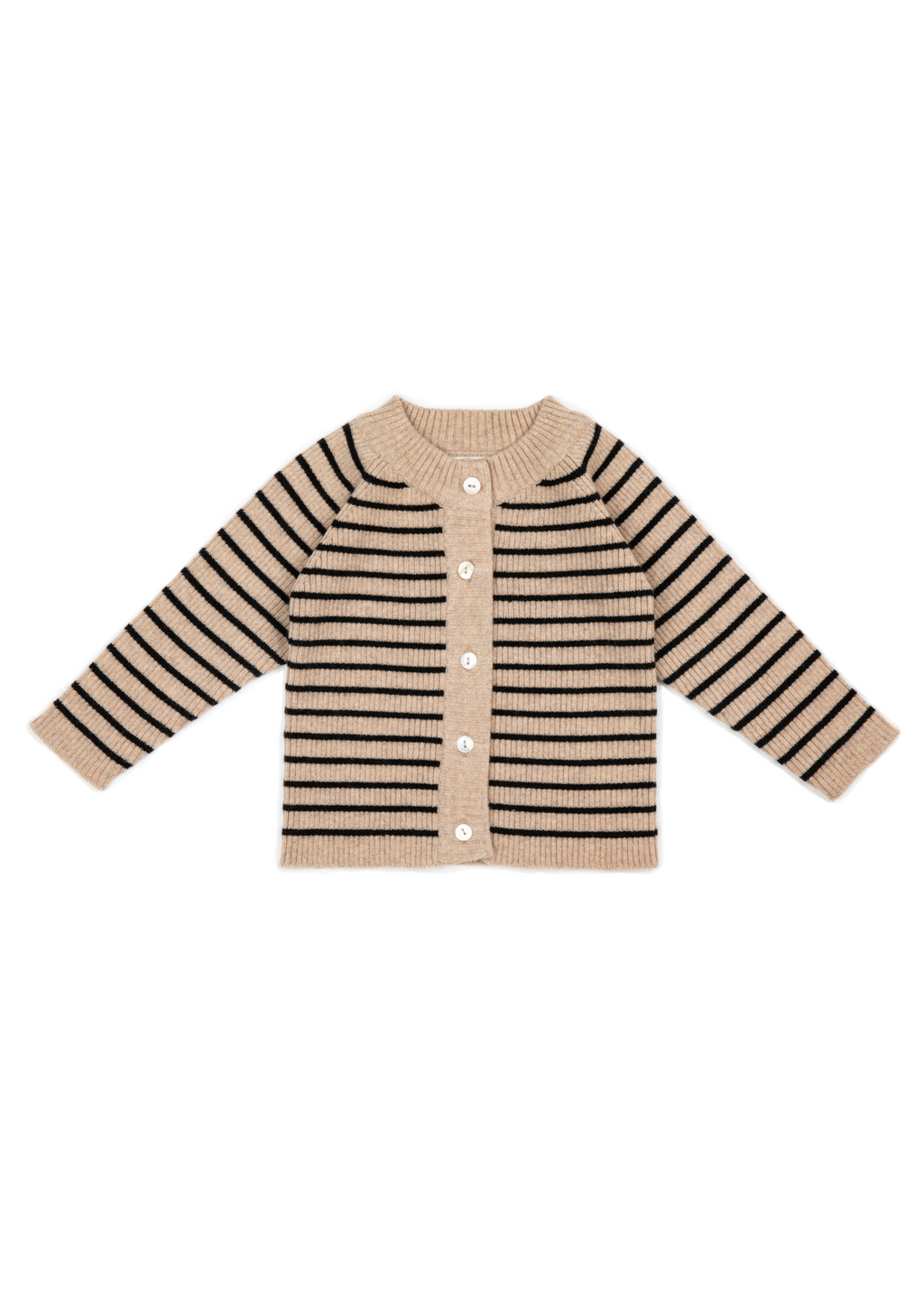 La Petit Lapin Cashmere Cardigan | Black/Beige | Playroom Avenue