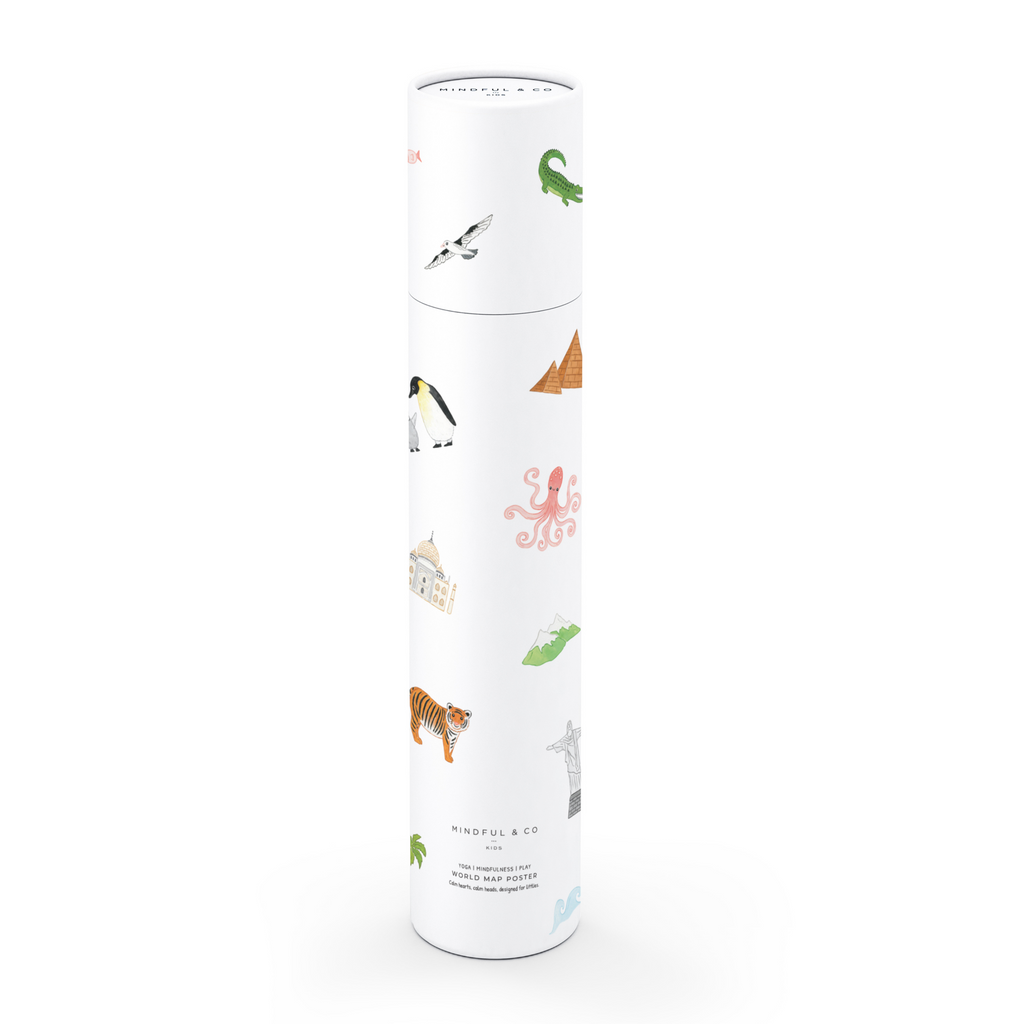 Mindful And Co World Map Print | Playroom Avenue