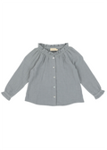 La Petit Lapin Emery | Organic Muslin Cotton Blouse | Slate | Playroom Avenue