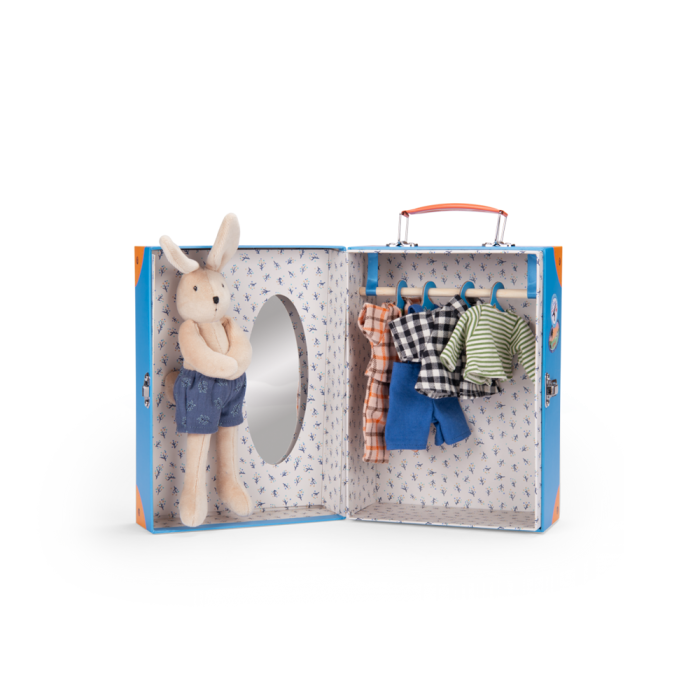 Moulin Roty Sylvain Little Wardrobe Suitcase - The Big Family | Playroom Avenue
