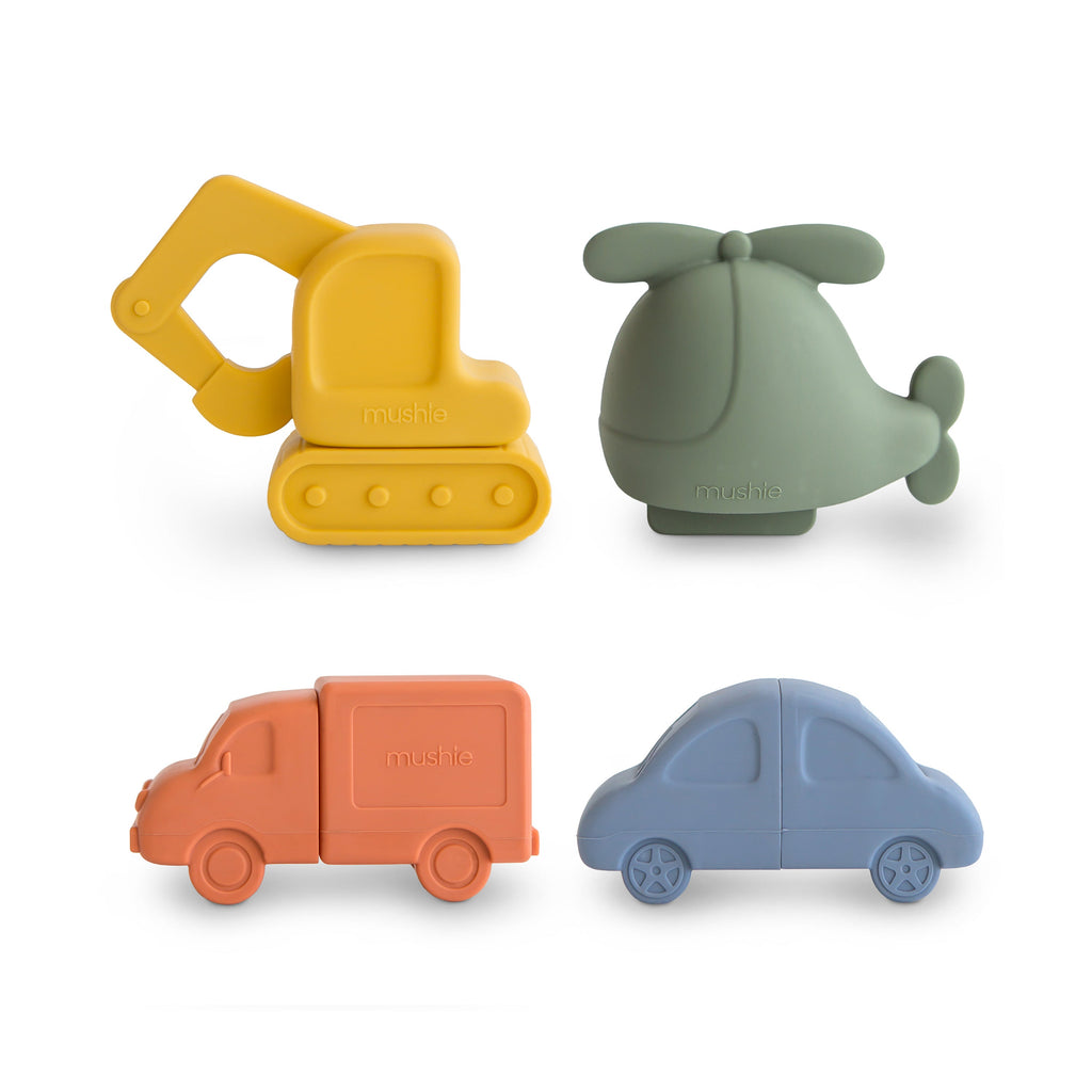 Mushie Mold Free Bath Play Set Vehicles. | Playroom Avenue