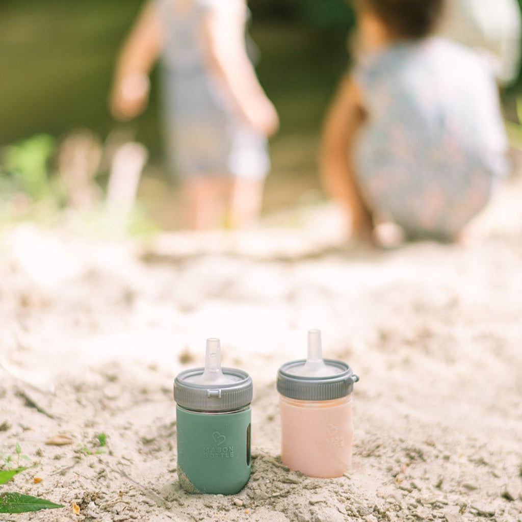 Mason Bottle Silicone Sleeve, 2 Pack | Playroom Avenue