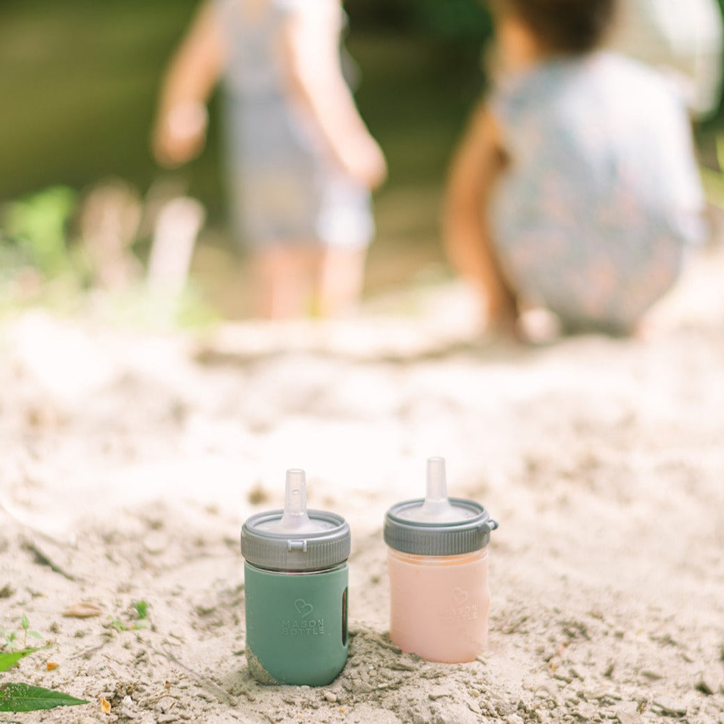 Mason Bottle Silicone Sleeve, 2 Pack | Playroom Avenue