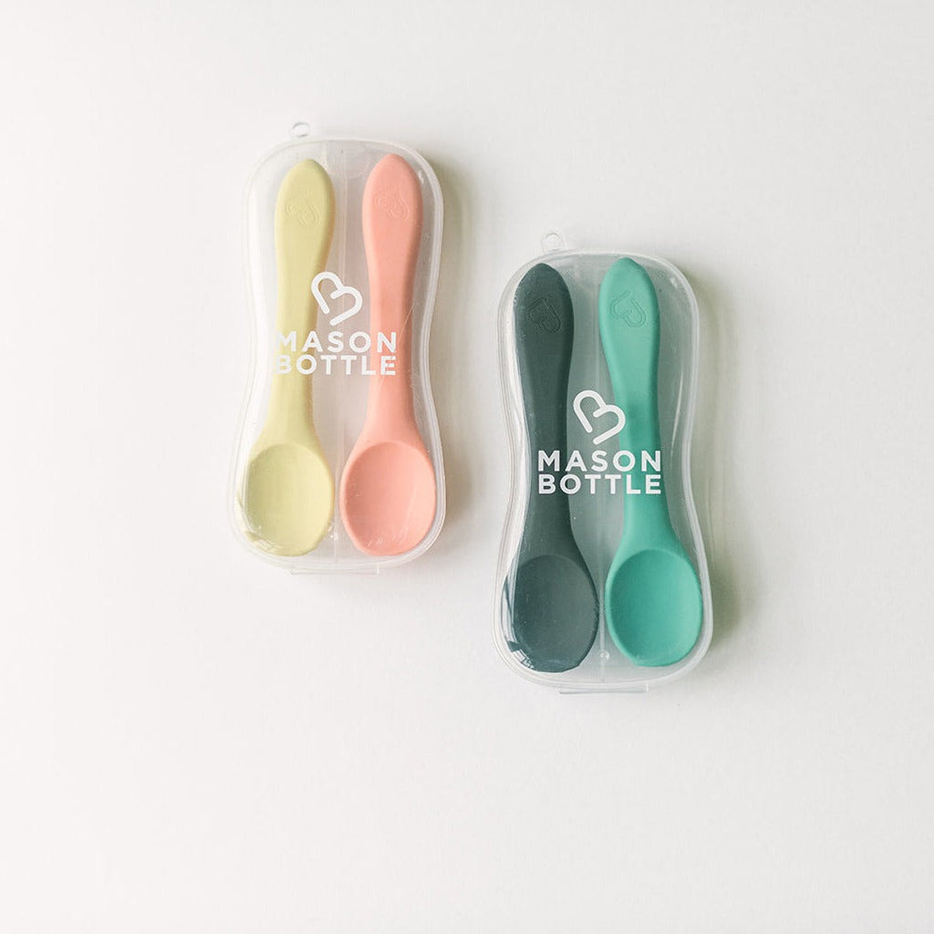 Mason Bottle Silicone Spoon Set | Playroom Avenue