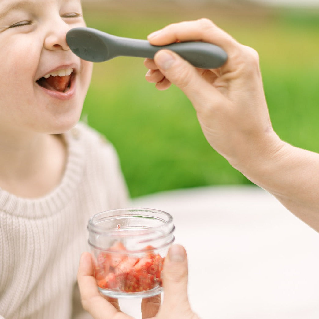 Mason Bottle Silicone Spoon Set | Playroom Avenue