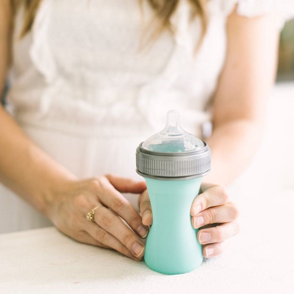Mason Bottle Silicone Baby Bottle | Playroom Avenue