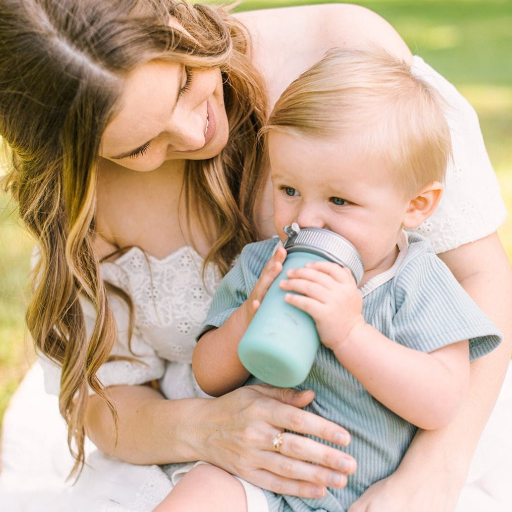 Mason Bottle Silicone Baby Bottle | Playroom Avenue