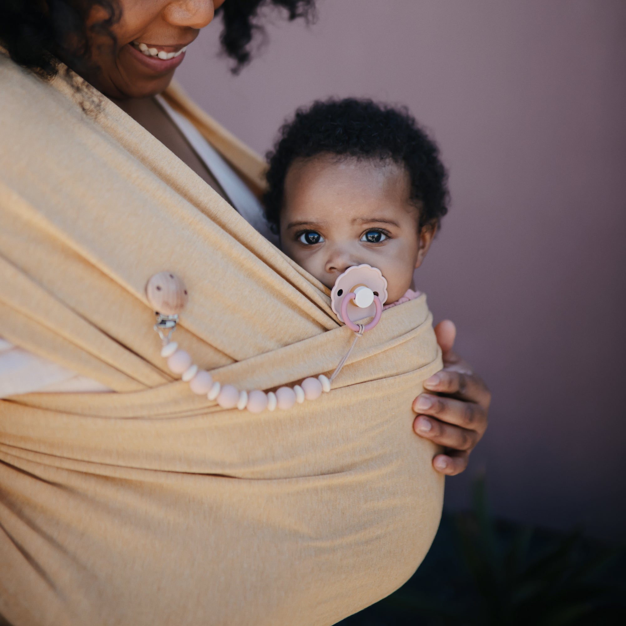 Mushie Silicone Pacifier Clip | Luna | Playroom Avenue