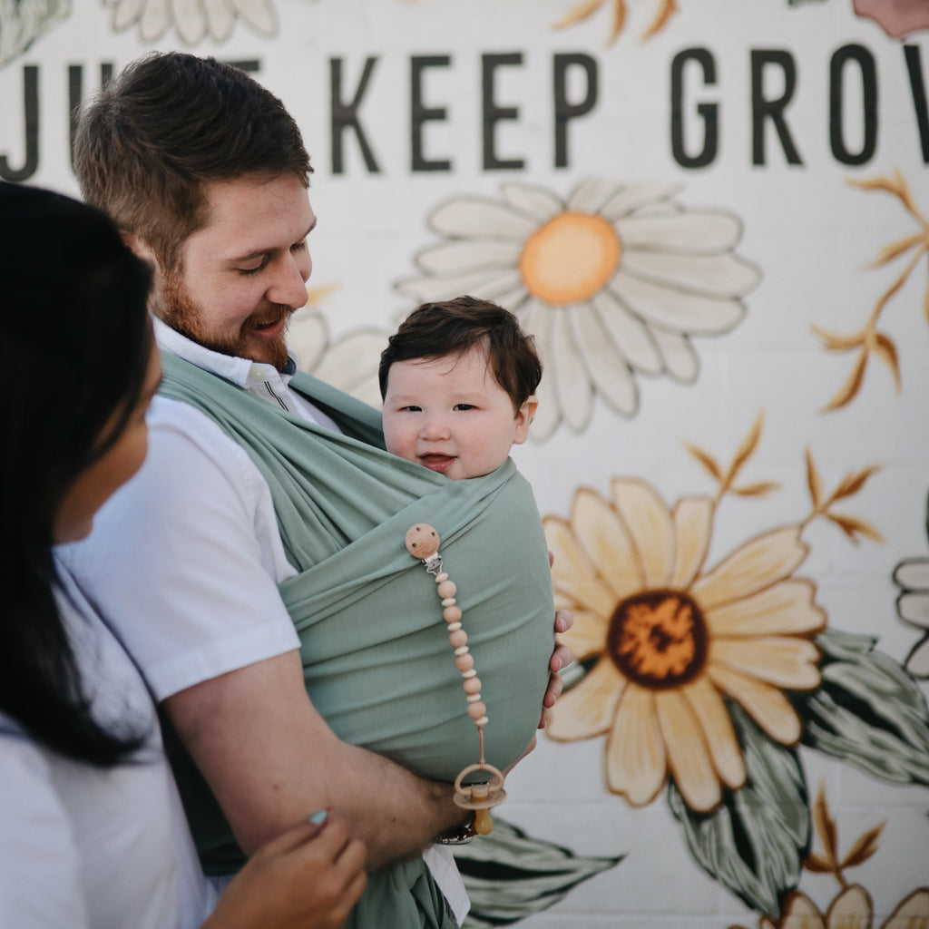 Mushie Silicone Pacifier Clip | Luna | Playroom Avenue