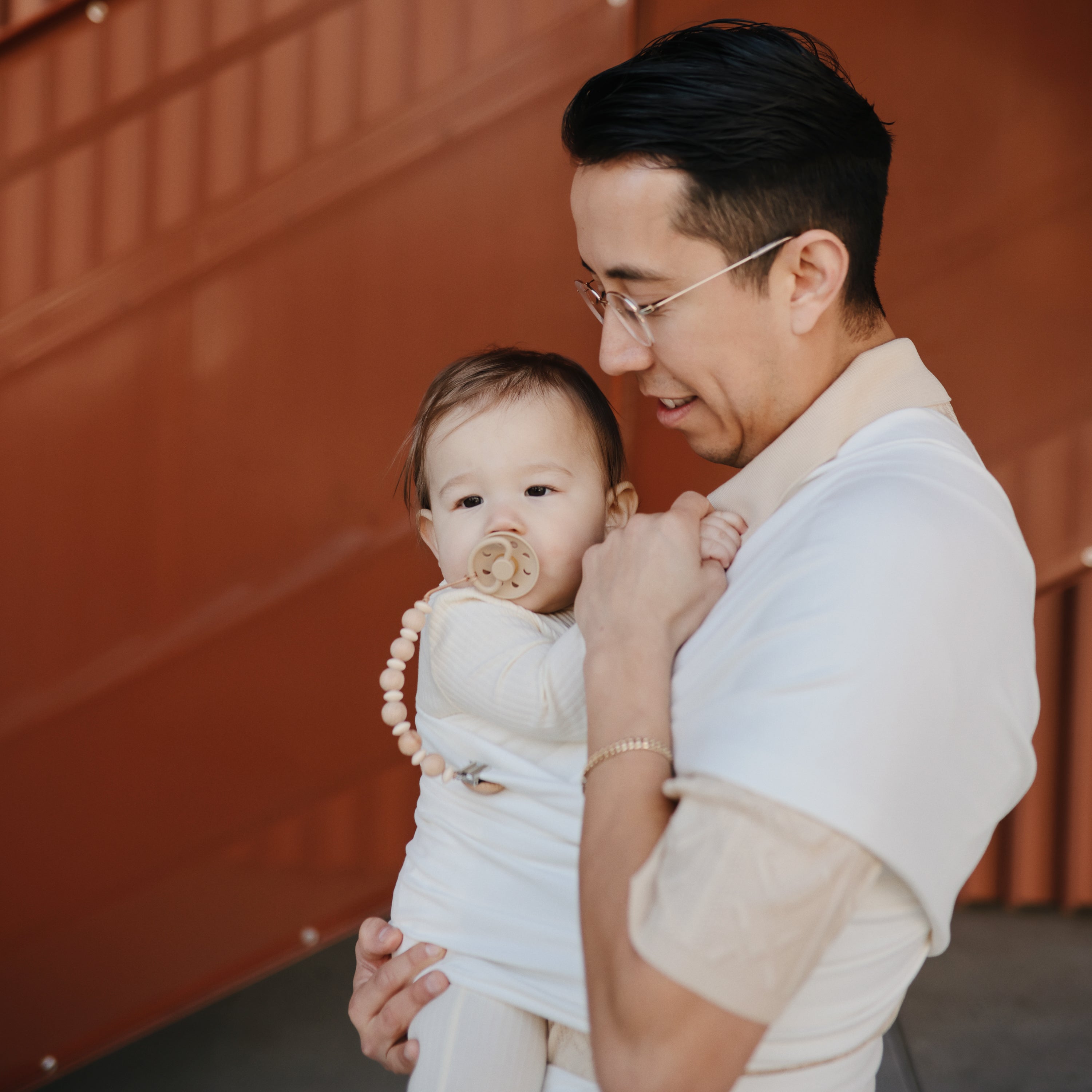 Mushie Silicone Pacifier Clip | Luna | Playroom Avenue