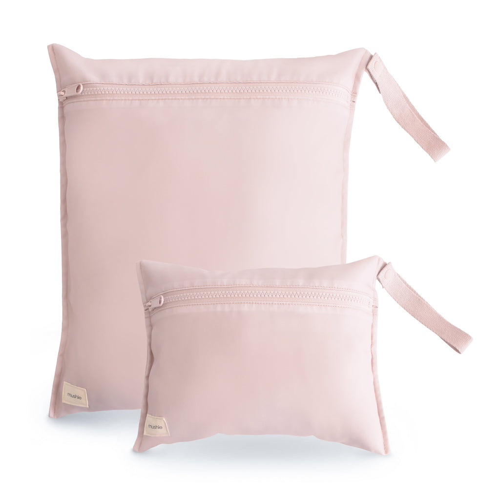 Mushie Water Resistant Wet Bag Blush | Playroom Avenue