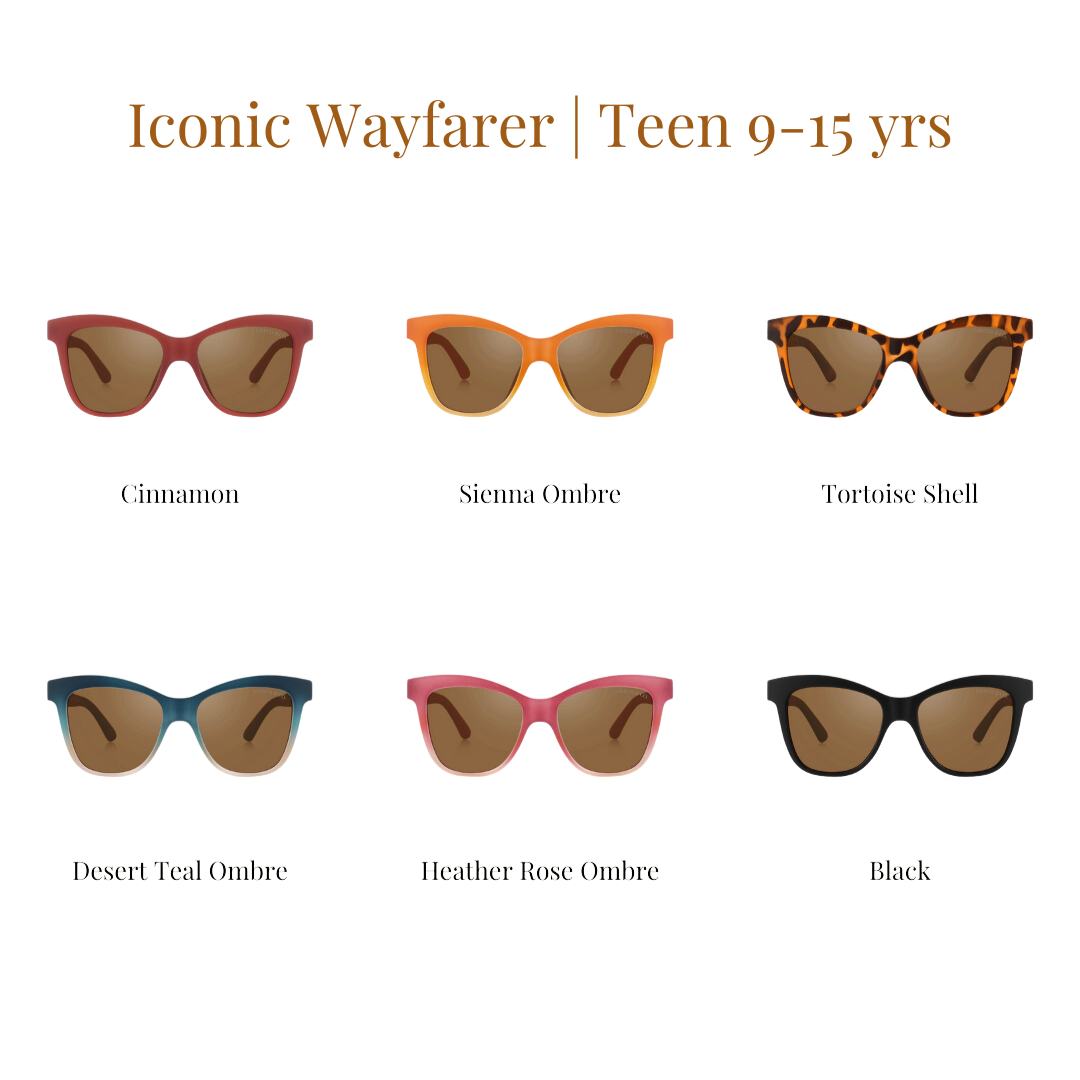 GRECH & CO. Iconic Wayfarer Ombre | Polarized Sunglasses | Teen | 9-14 Y