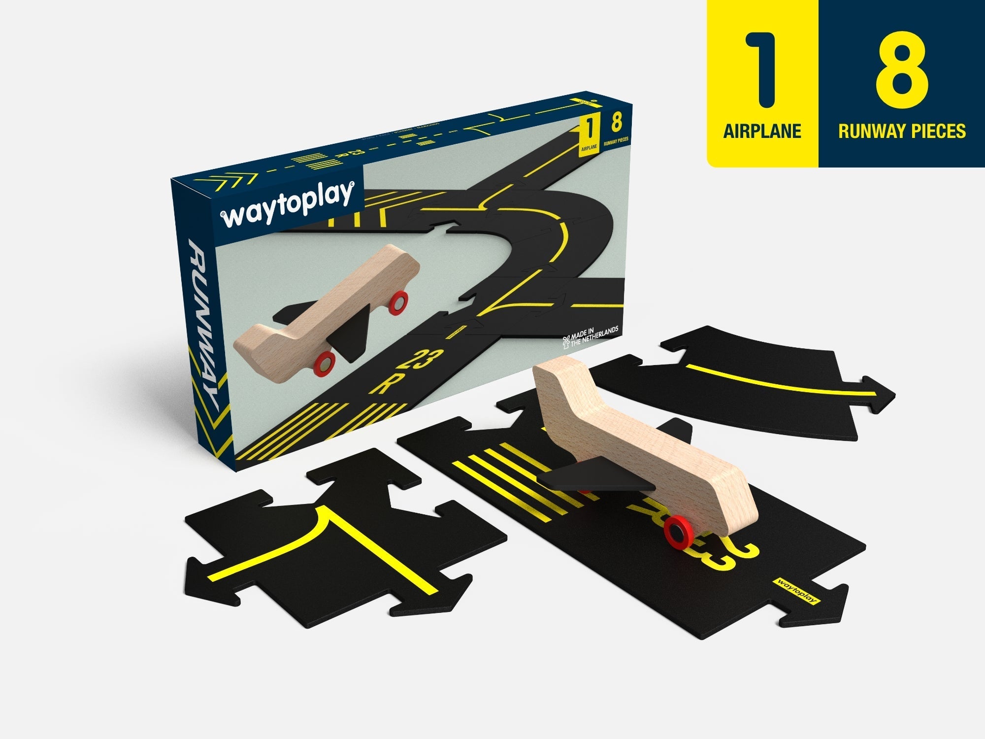 Waytoplay Road Track Toy AIRPORT RUNWAY