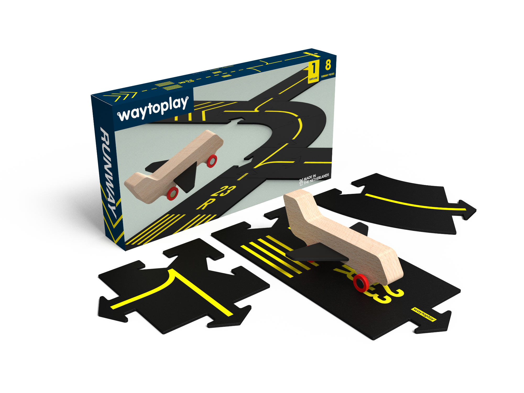 Waytoplay Road Track Toy AIRPORT RUNWAY