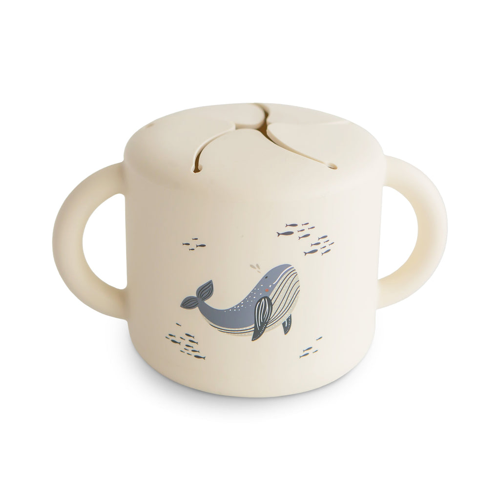 Mushie Snack Cup Whales | Playroom Avenue