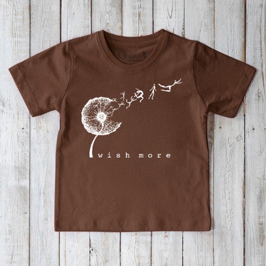 Uni-T "Wish More" Dandelion T-Shirt for Kids Chocolate | Playroom Avenue